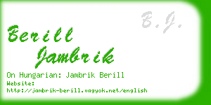 berill jambrik business card